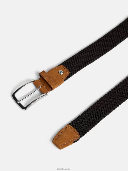 Men J.Lindeberg Delicioso Ben Braided Elastic Belt Accessory 8R621248