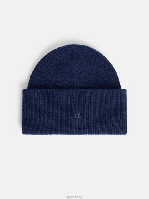 Men J.Lindeberg Navy Monti Cashmere Blend Beanie Accessory 8R621249
