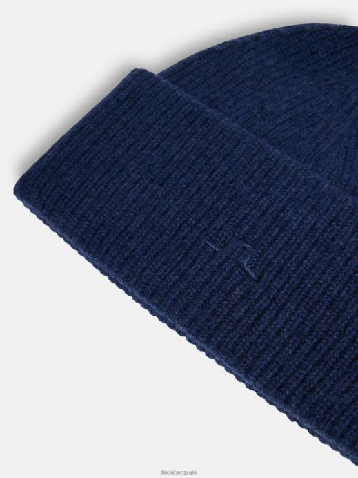 Men J.Lindeberg Navy Monti Cashmere Blend Beanie Accessory 8R621249