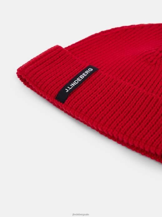 Men J.Lindeberg Red Bell Juan Merino Beanie Accessory 8R622534