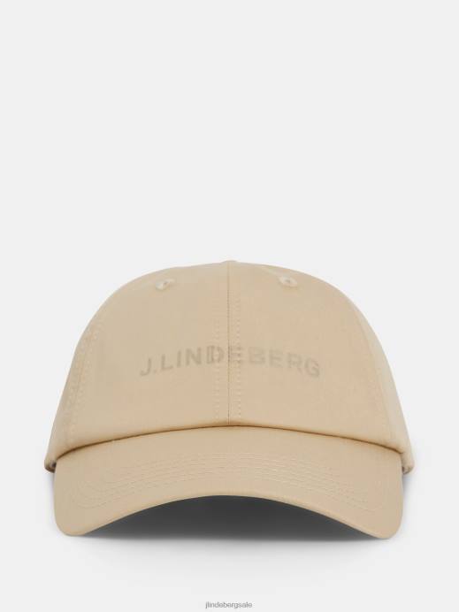 Men J.Lindeberg Safari Beige Elijah Cotton Logo Cap Accessory 8R621272