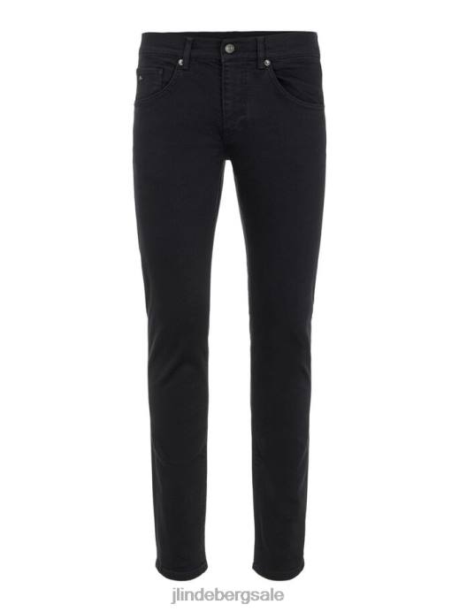 Men J.Lindeberg Black Jay Solid Stretch Jeans Clothing 8R622584