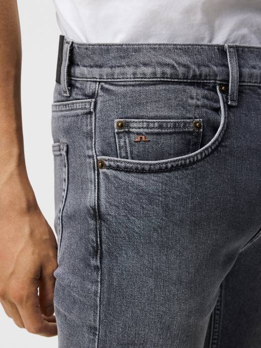 Men J.Lindeberg Granite Gray Cedar Greyish Wash Jeans Clothing 8R621101