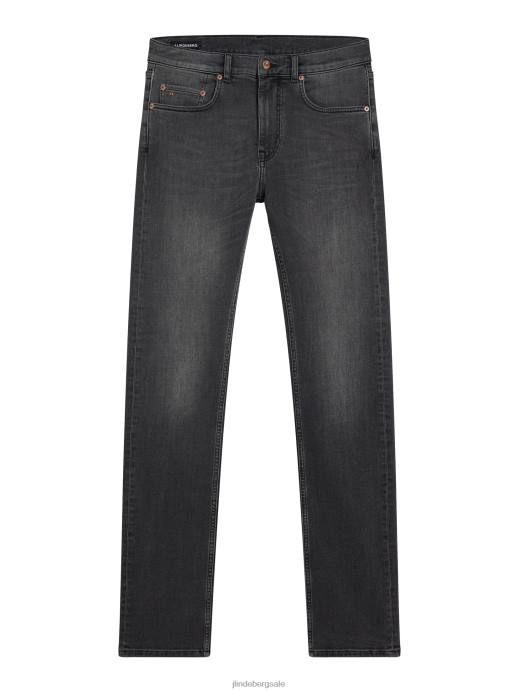 Men J.Lindeberg Granite Gray Cedar Slate Wash Jeans Clothing 8R621095