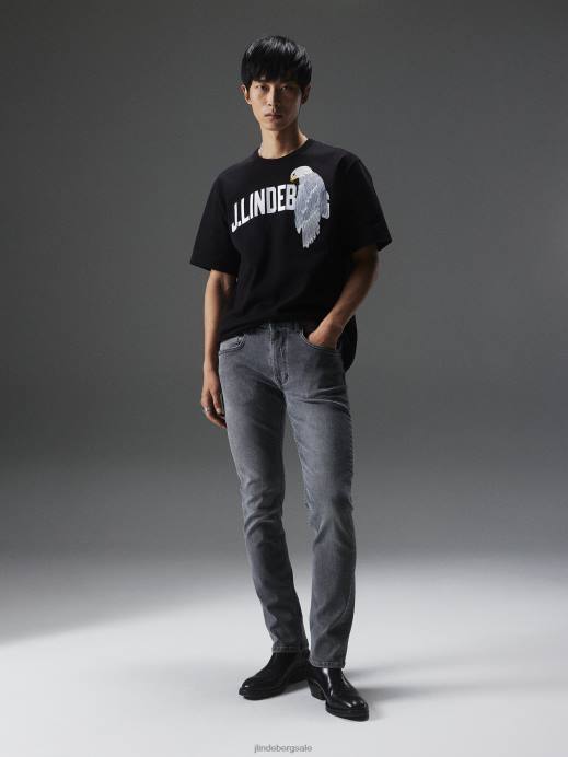 Men J.Lindeberg Granite Grey Cedar Granite Wash Jeans Clothing 8R622574