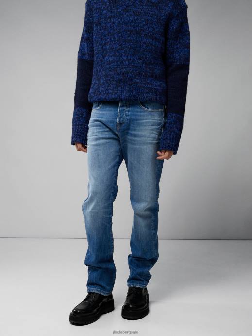 Men J.Lindeberg Light Blue Cody Vintage Wash Jeans Clothing 8R622579