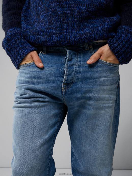 Men J.Lindeberg Light Blue Cody Vintage Wash Jeans Clothing 8R622579