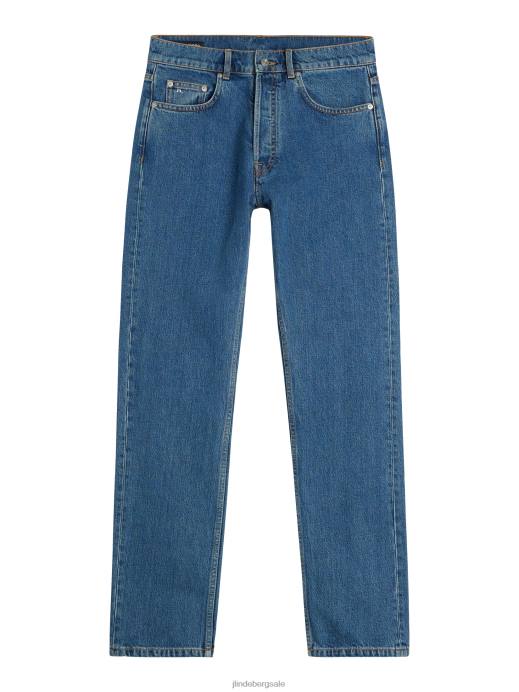Men J.Lindeberg Mid Blue Cody Flat Indigo Regular Jeans Clothing 8R621103