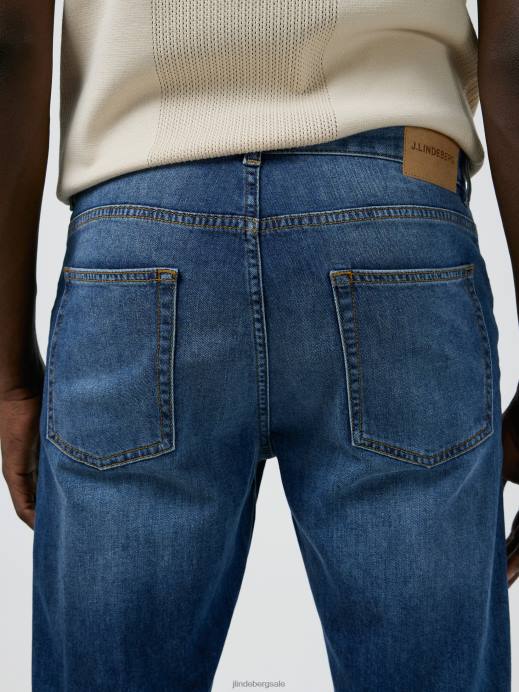 Men J.Lindeberg Mid Blue Cody Mid Indigo Jeans Clothing 8R622587