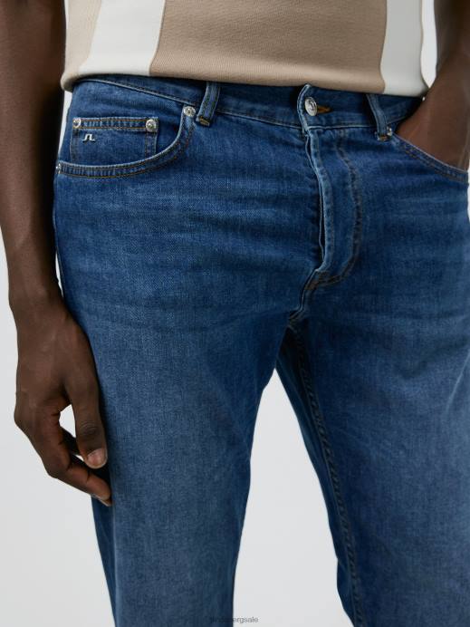 Men J.Lindeberg Mid Blue Cody Mid Indigo Jeans Clothing 8R622587