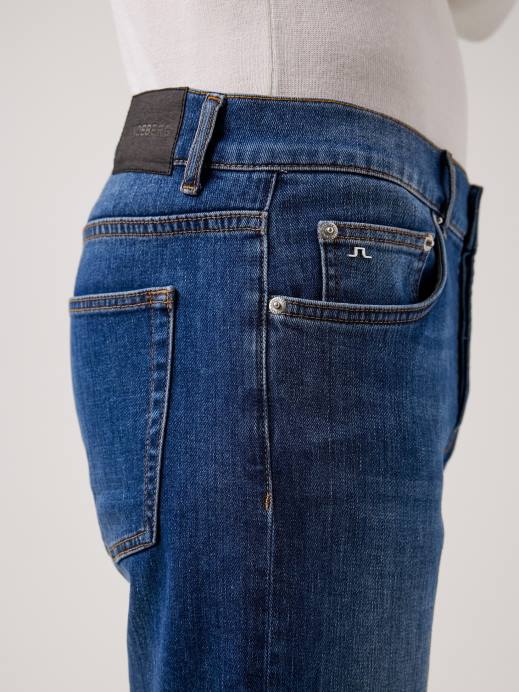 Men J.Lindeberg Mid Blue Cody Mid Indigo Jeans Clothing 8R622588