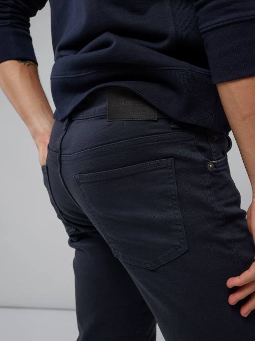 Men J.Lindeberg Navy Jay Solid Stretch Jeans Clothing 8R622582