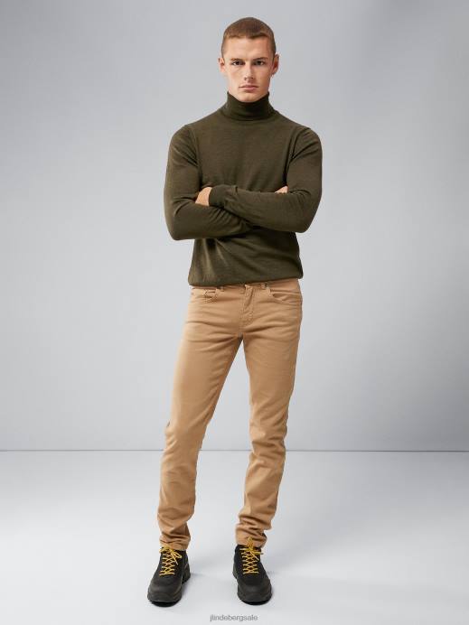 Men J.Lindeberg Tiger Brown Jay Solid Stretch Lht Jeans Clothing 8R622580