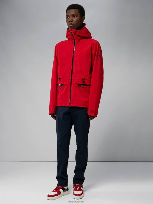 Men J.Lindeberg Barbados Cherry Aerial Lite Jacket Clothing 8R622439