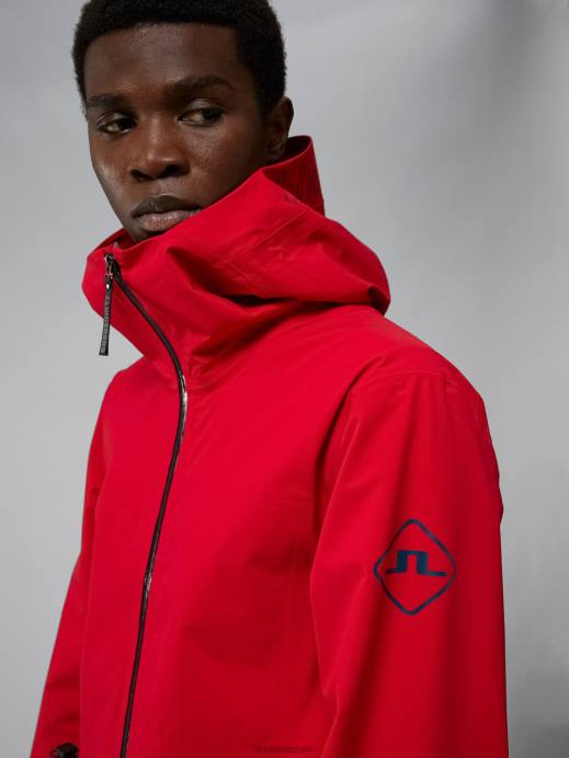 Men J.Lindeberg Barbados Cherry Aerial Lite Jacket Clothing 8R622439