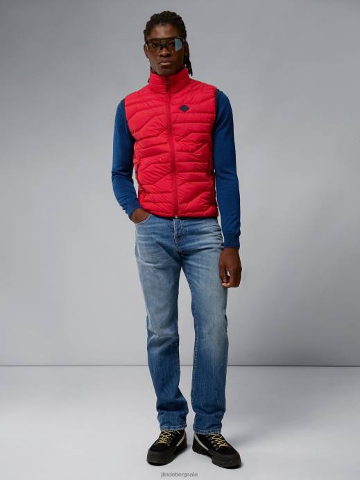 Men J.Lindeberg Barbados Cherry Cliff Light Down Vest Clothing 8R622431