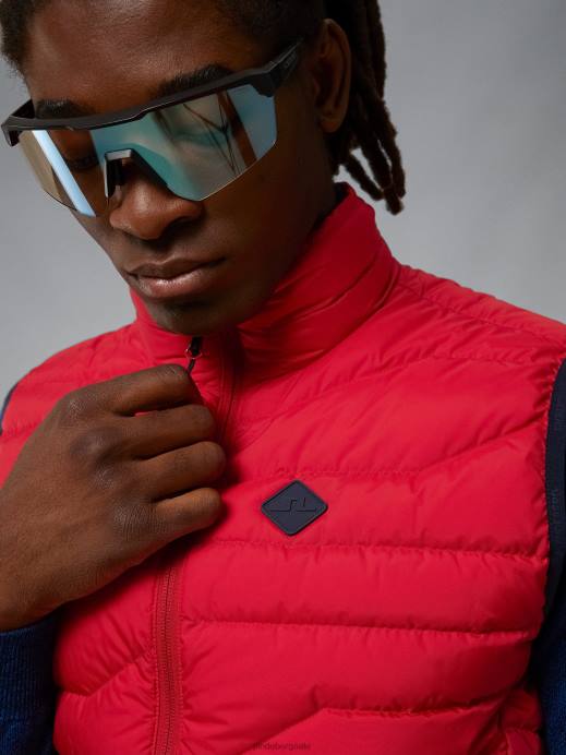 Men J.Lindeberg Barbados Cherry Cliff Light Down Vest Clothing 8R622431