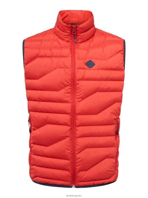 Men J.Lindeberg Barbados Cherry Cliff Light Down Vest Clothing 8R622431