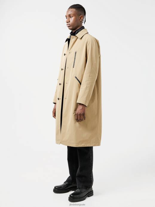 Men J.Lindeberg Batique Khaki Herbert Reversible Mac Coat Clothing 8R622464