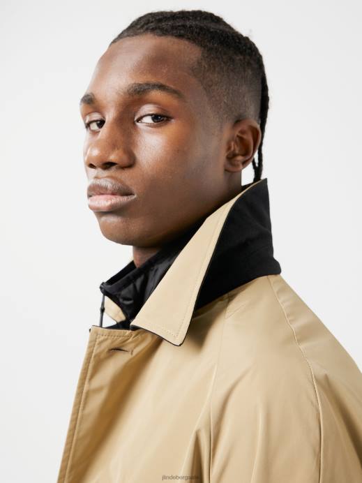 Men J.Lindeberg Batique Khaki Herbert Reversible Mac Coat Clothing 8R622464