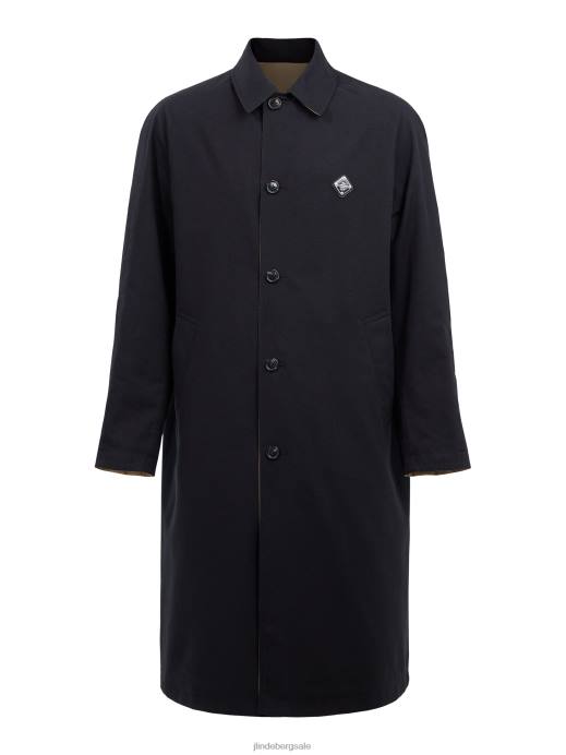 Men J.Lindeberg Batique Khaki Herbert Reversible Mac Coat Clothing 8R622464