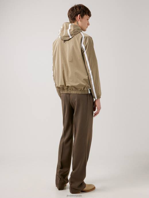 Men J.Lindeberg Batique Khaki Trace Jacket Clothing 8R622461
