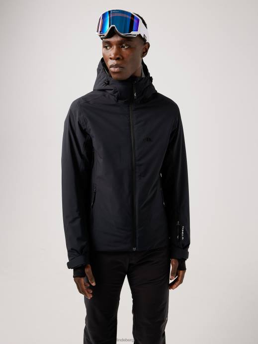 Men J.Lindeberg Black Ace Ski Jacket Clothing 8R622488