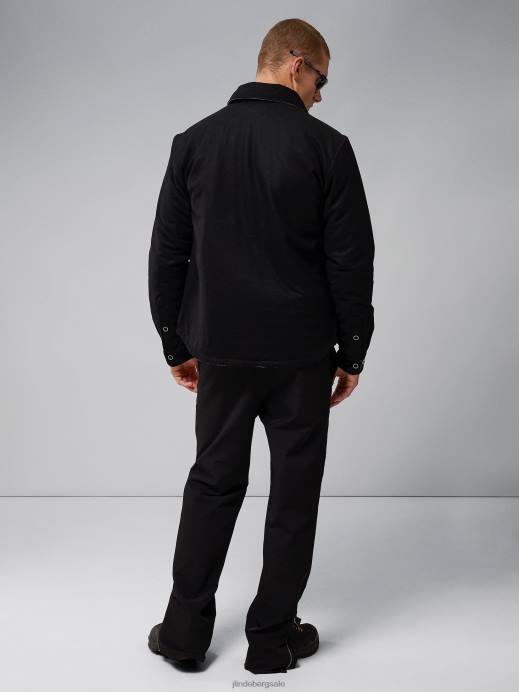 Men J.Lindeberg Black Big Bridge Reversible Overshirt Clothing 8R622427