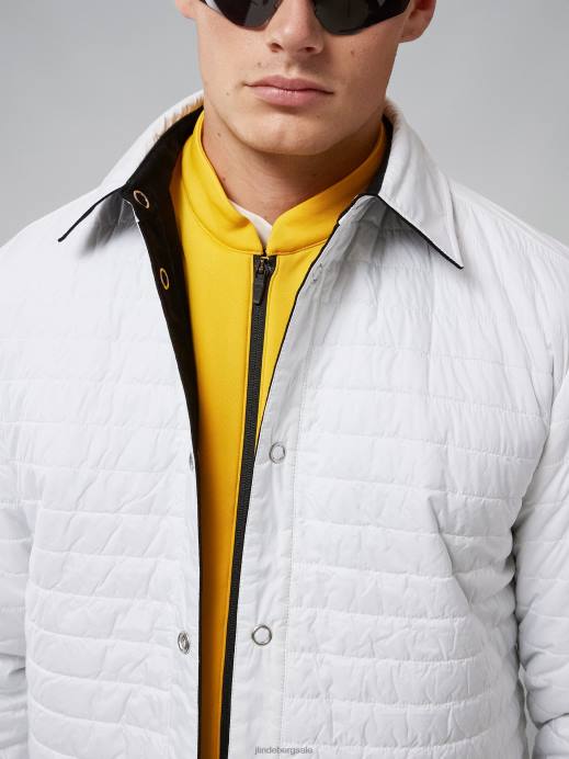 Men J.Lindeberg Black Big Bridge Reversible Overshirt Clothing 8R622427