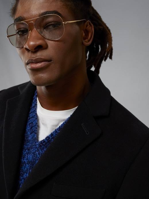 Men J.Lindeberg Black Burke Wool Cashmere Coat Clothing 8R622400