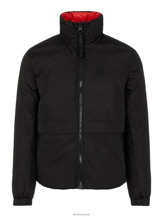 Men J.Lindeberg Black Dorn Reversible Puffer Jacket Clothing 8R622470