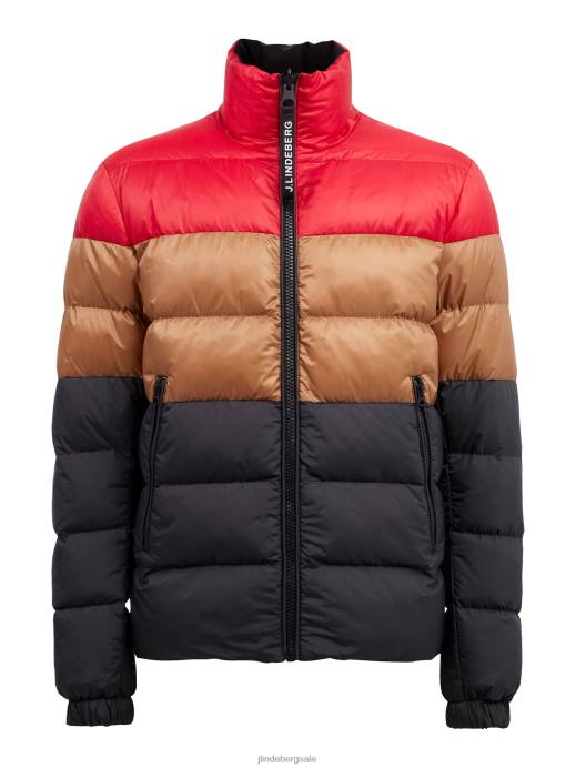 Men J.Lindeberg Black Dorn Reversible Puffer Jacket Clothing 8R622470