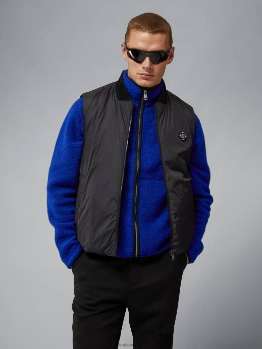 Men J.Lindeberg Black Dwayne Reversible Vest Clothing 8R622406