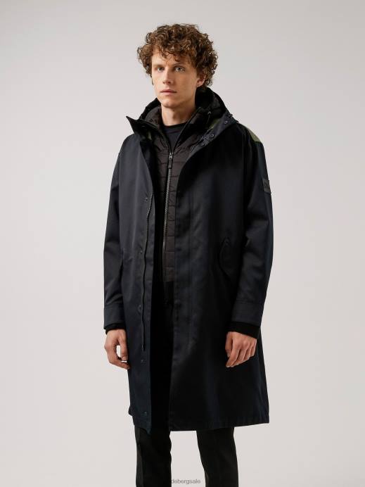 Men J.Lindeberg Black Kito Unlined Parka Clothing 8R622501