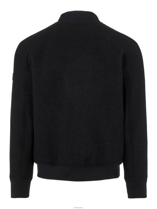 Men J.Lindeberg Black Thom Hybrid Wool Jacket Clothing 8R622471