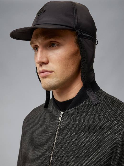 Men J.Lindeberg Black Thom Jersey Bomber Jacket Clothing 8R622399