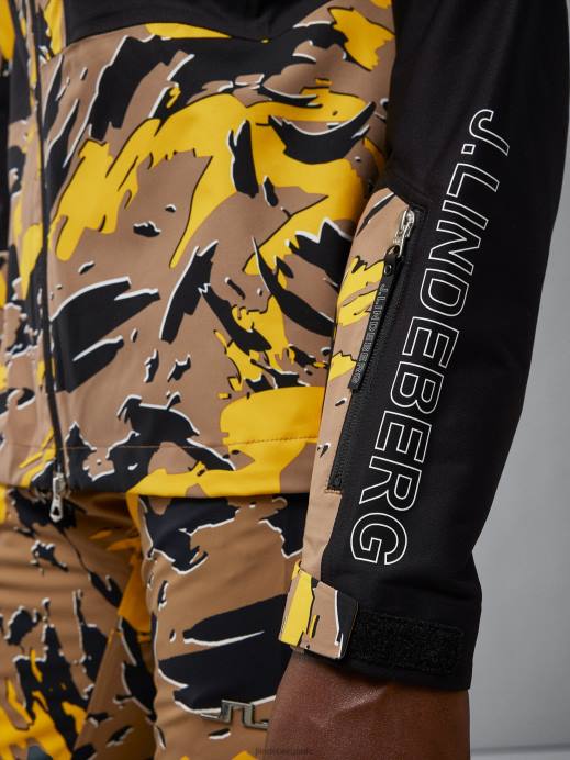 Men J.Lindeberg Canimol Tiger Summit Print Softshell Jacket Clothing 8R622434