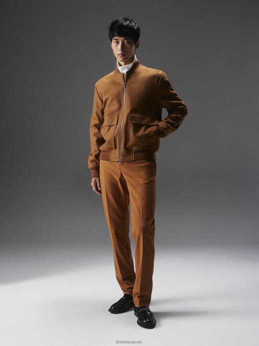 Men J.Lindeberg Chipmunk Thom Wool Twill Bomber Clothing 8R622377