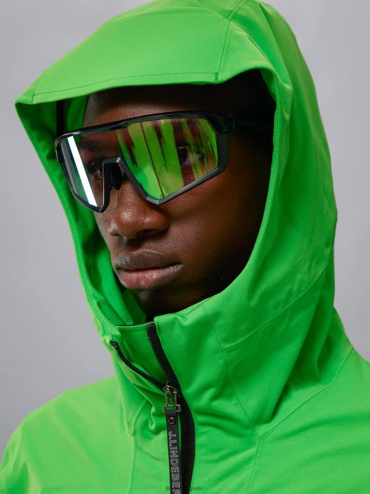 Men J.Lindeberg Classic Green Summit Softshell Jacket Clothing 8R622441