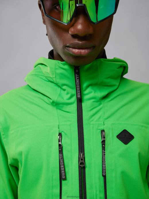 Men J.Lindeberg Classic Green Summit Softshell Jacket Clothing 8R622441