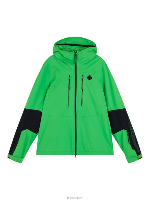 Men J.Lindeberg Classic Green Summit Softshell Jacket Clothing 8R622441