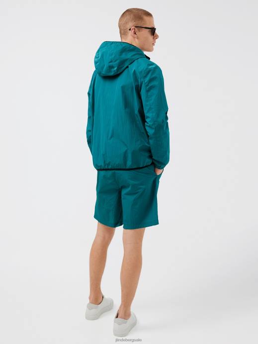 Men J.Lindeberg Deep Lake Jamis Crinkle Packable Jacket Clothing 8R622454