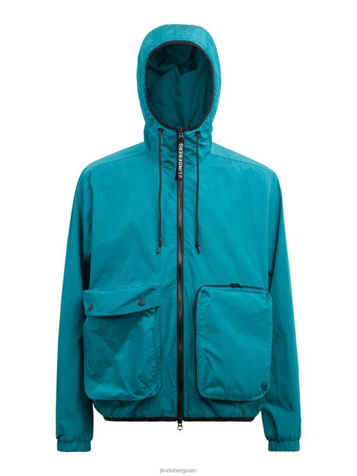 Men J.Lindeberg Deep Lake Jamis Crinkle Packable Jacket Clothing 8R622454