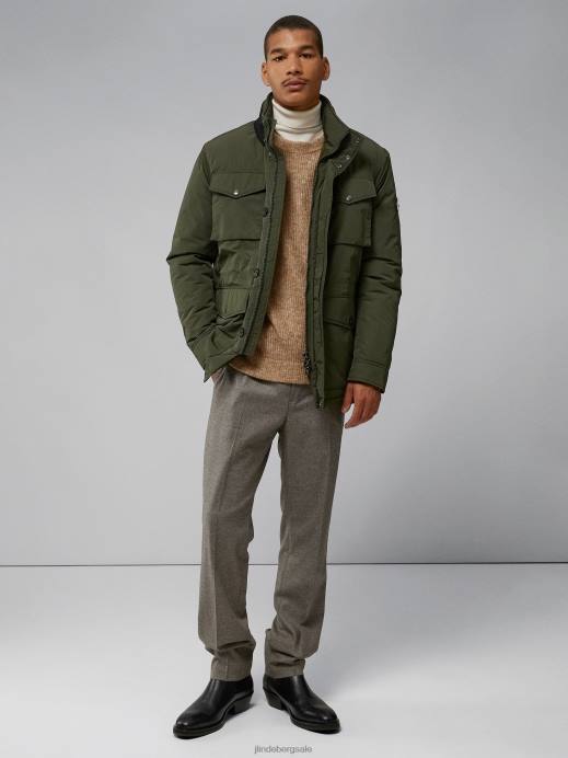 Men J.Lindeberg Forest Green Acer Padded Jacket Clothing 8R622409