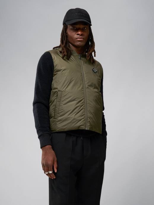 Men J.Lindeberg Forest Green Dwayne Reversible Vest Clothing 8R622407