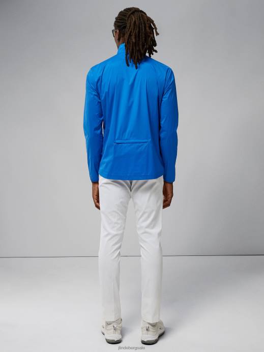Men J.Lindeberg Nautical Blue Ash Light Packable Jacket Clothing 8R622397