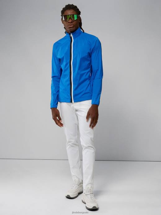 Men J.Lindeberg Nautical Blue Ash Light Packable Jacket Clothing 8R622397