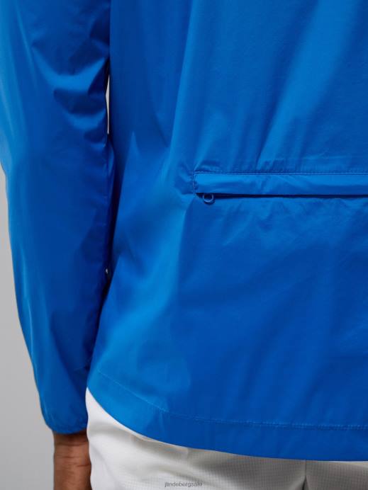 Men J.Lindeberg Nautical Blue Ash Light Packable Jacket Clothing 8R622397