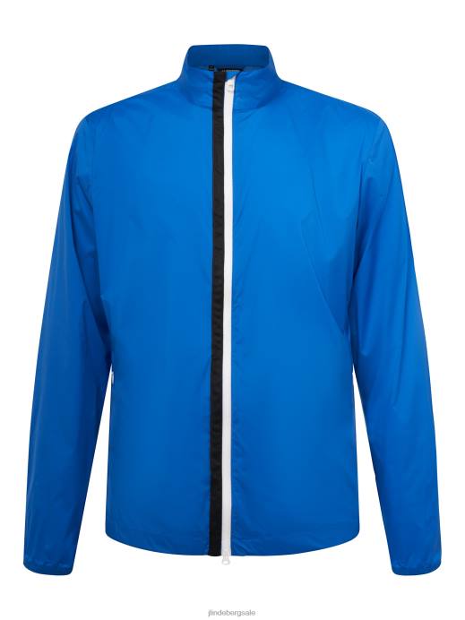 Men J.Lindeberg Nautical Blue Ash Light Packable Jacket Clothing 8R622397