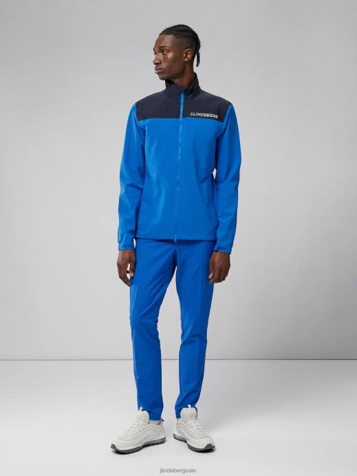 Men J.Lindeberg Nautical Blue Bridge Rain Jacket Clothing 8R622444